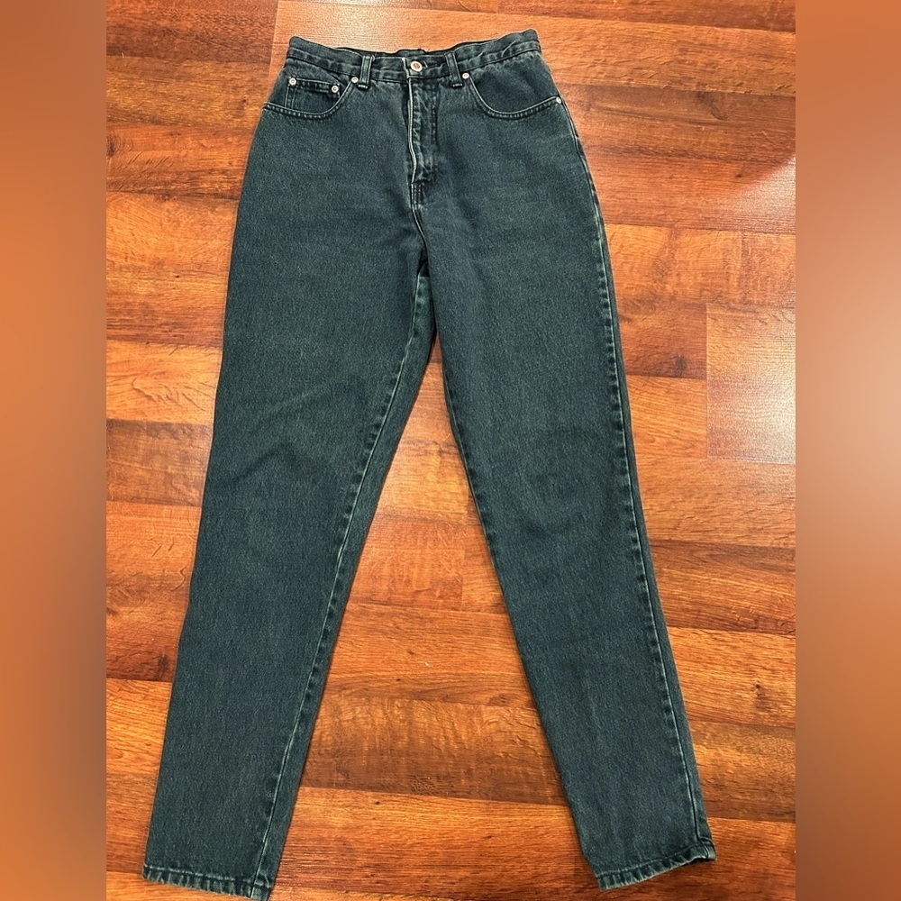 Vintage LA Blues Women’s Straight Leg Jeans 10 Long Green 100% Cotton
